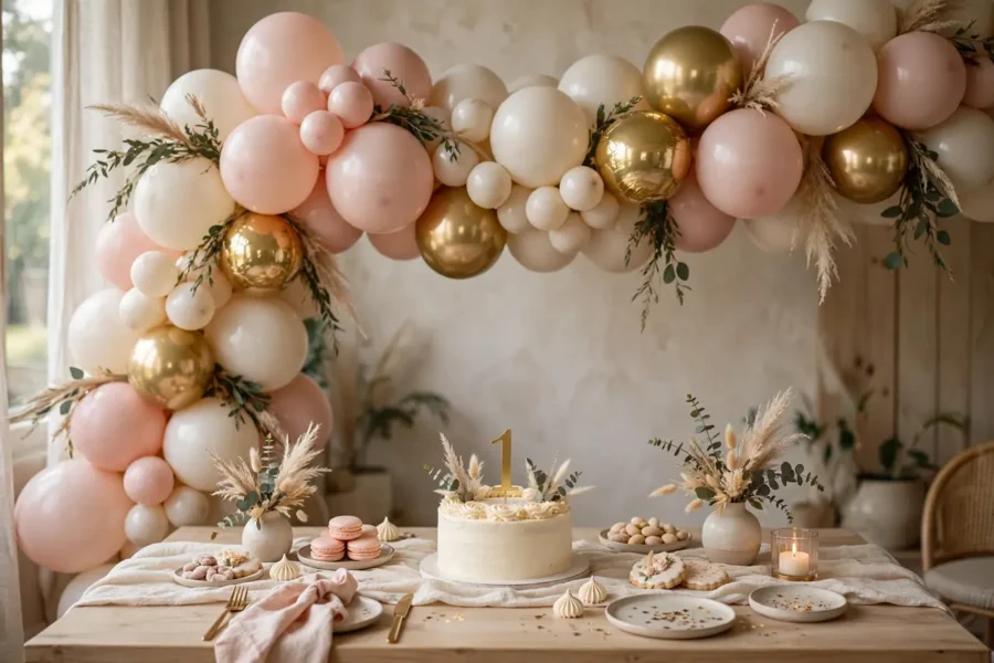 20 Balloon Garland Ideas for a Stunning First Birthday