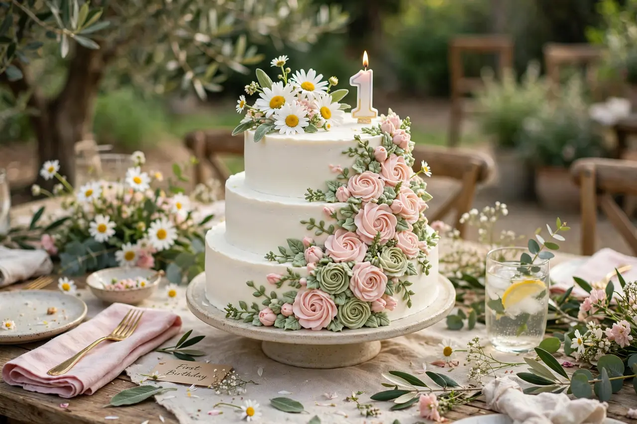 Floral buttercream cake — birthday cake ideas