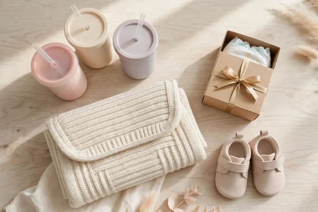 Practical birthday gift ideas parents love: sippy cups, sleep sack, diapers and first shoes