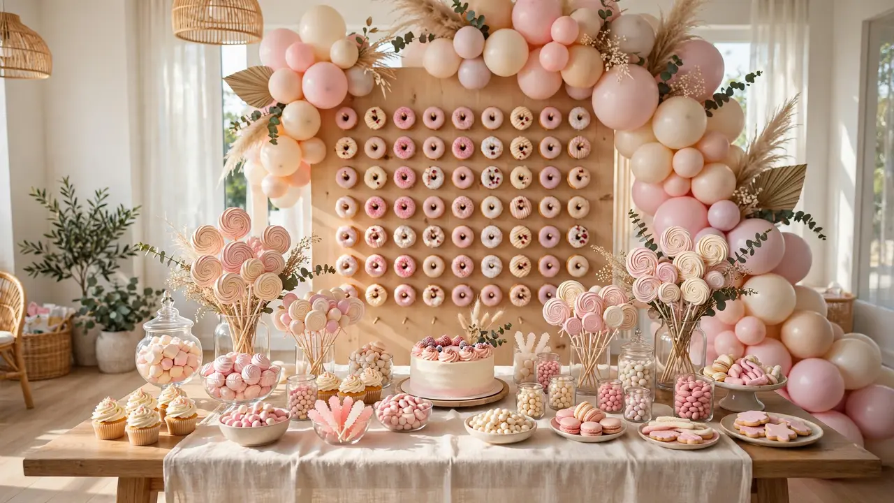 Sweet One birthday party themes dessert table
