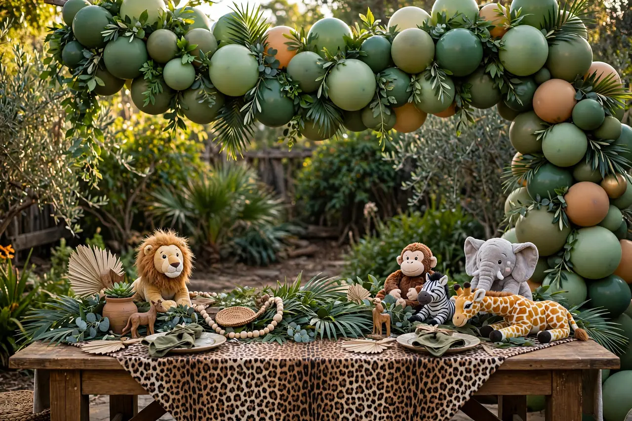 Wild One safari birthday party themes setup